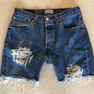 501 Levis jean shorts